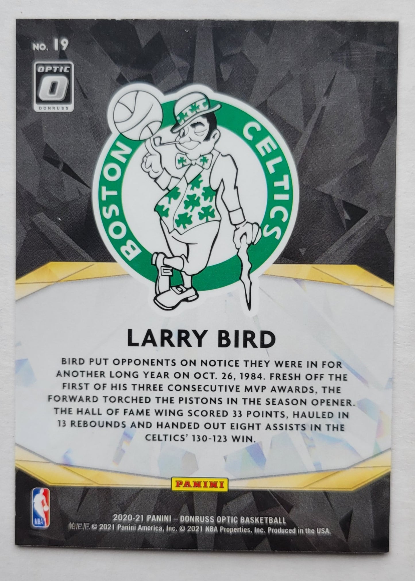 Larry Bird - 2020-21 Donruss Optic Winner Stays #19