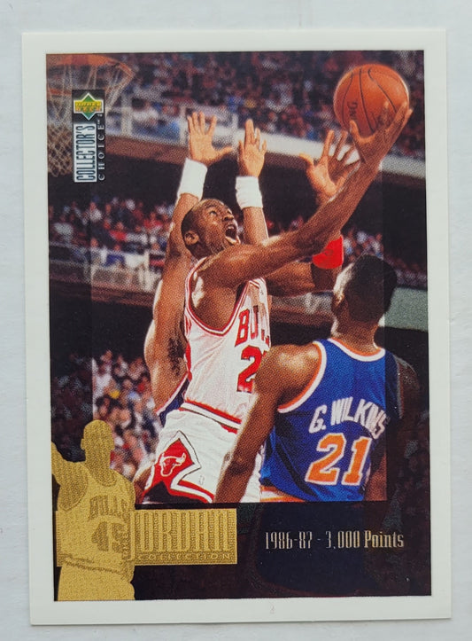 Michael Jordan - 1995-96 Collector's Choice European Stickers Michael Jordan #MJ2 1986-87 3,000 Points