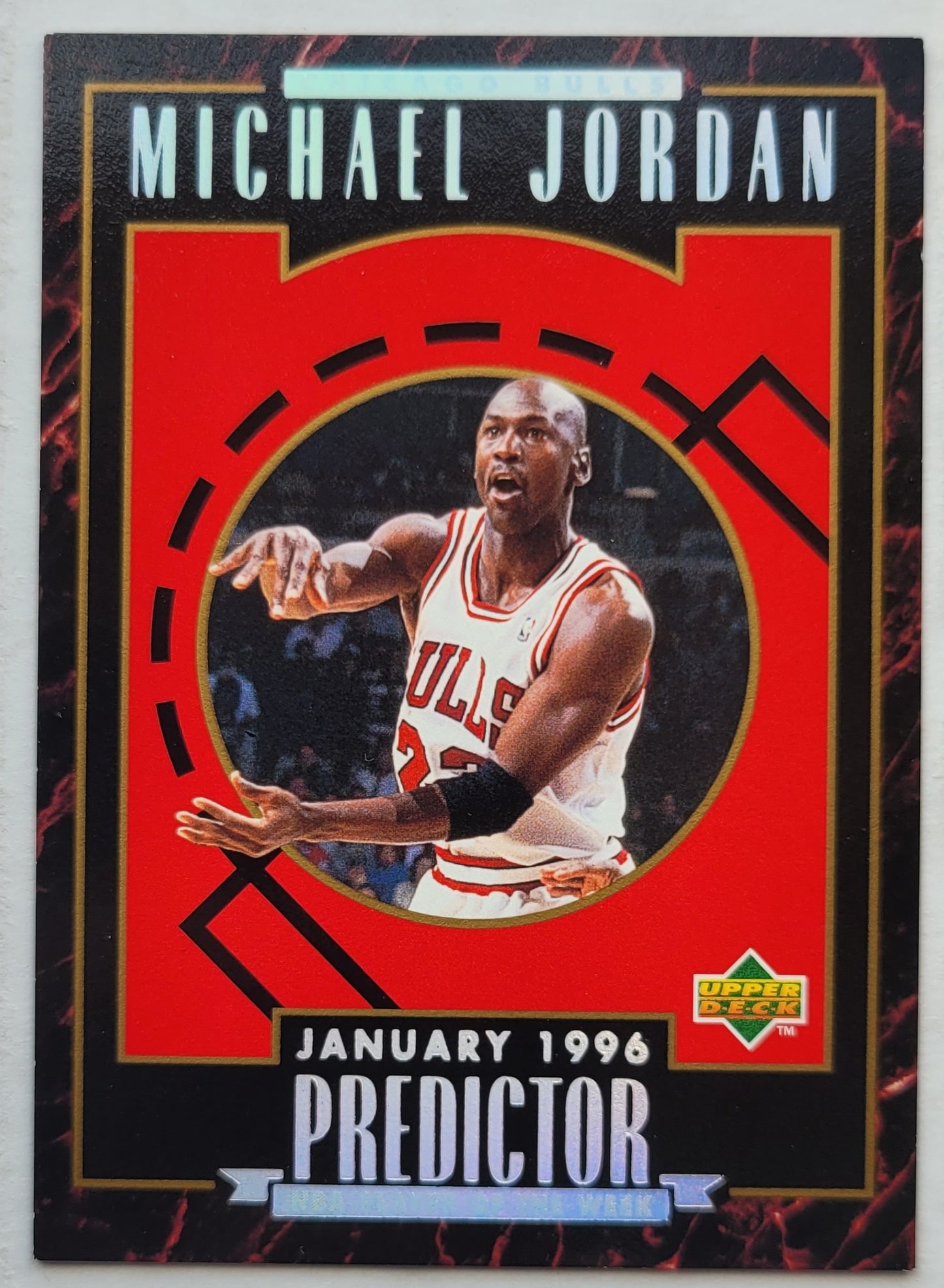 Michael Jordan - 1995-96 Upper Deck Predictor Player of the Week #H2 Jan. W