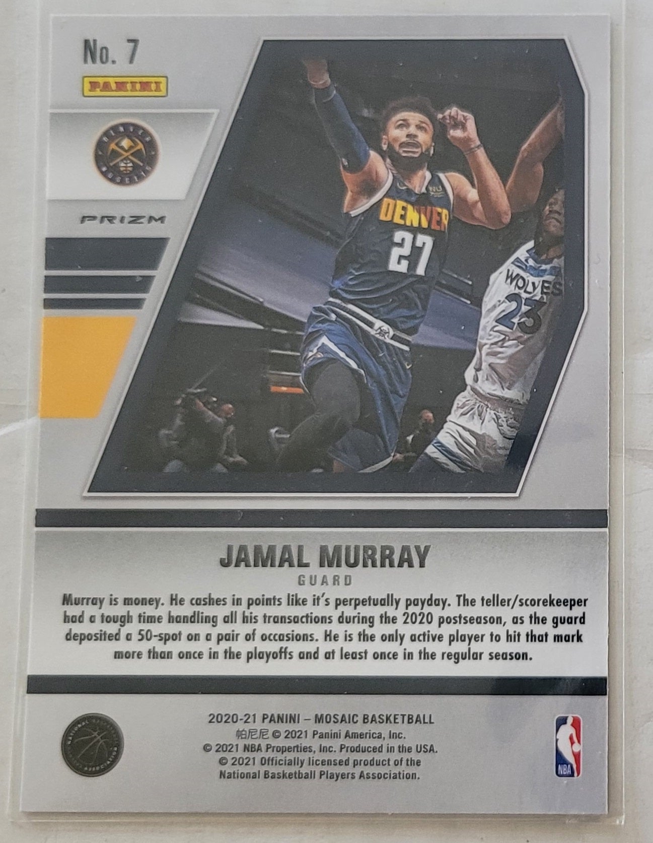 Jamal Murray - 2020-21 Panini Mosaic Will to Win Mosaic Green #7