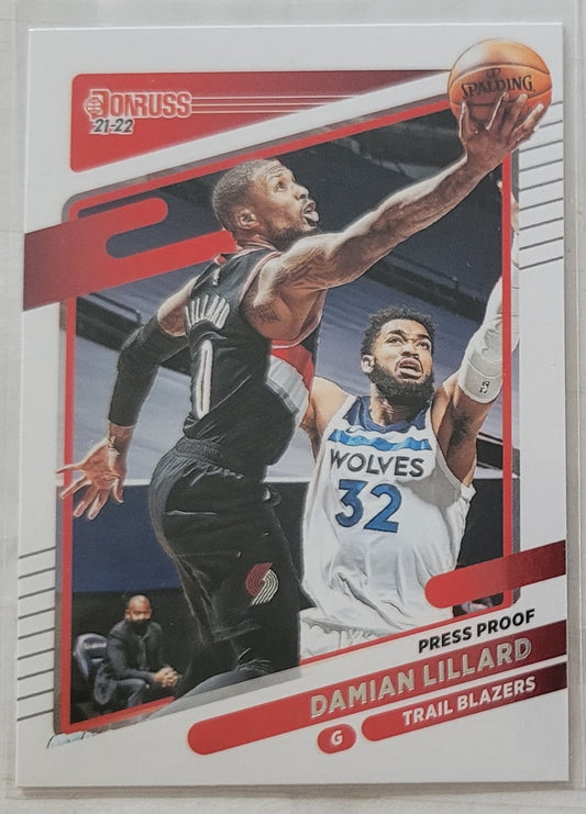 Damian Lillard - 2021-22 Donruss Press Proof Silver #96