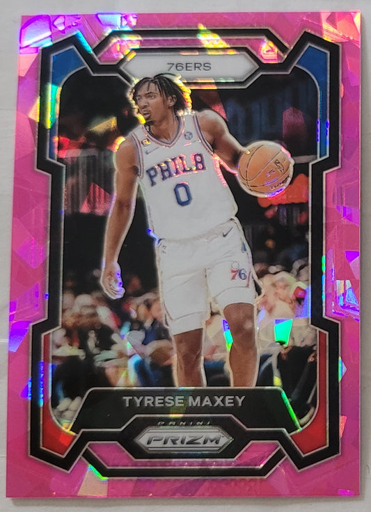 Tyrese Maxey - 2023-24 Panini Prizm Prizms Pink Ice #15