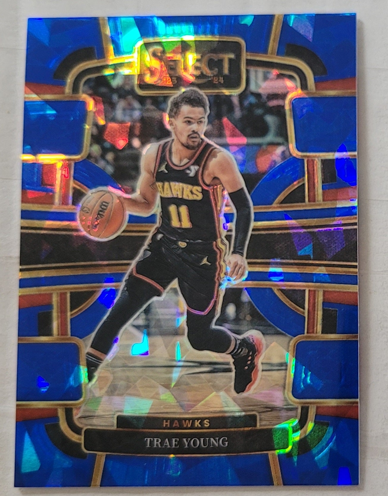 Trae Young - 2023-24 Select Prizms Blue Cracked Ice #43