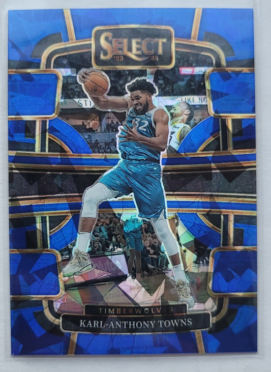 Karl-Anthony Towns - 2023-24 Select Prizms Blue Cracked Ice #5