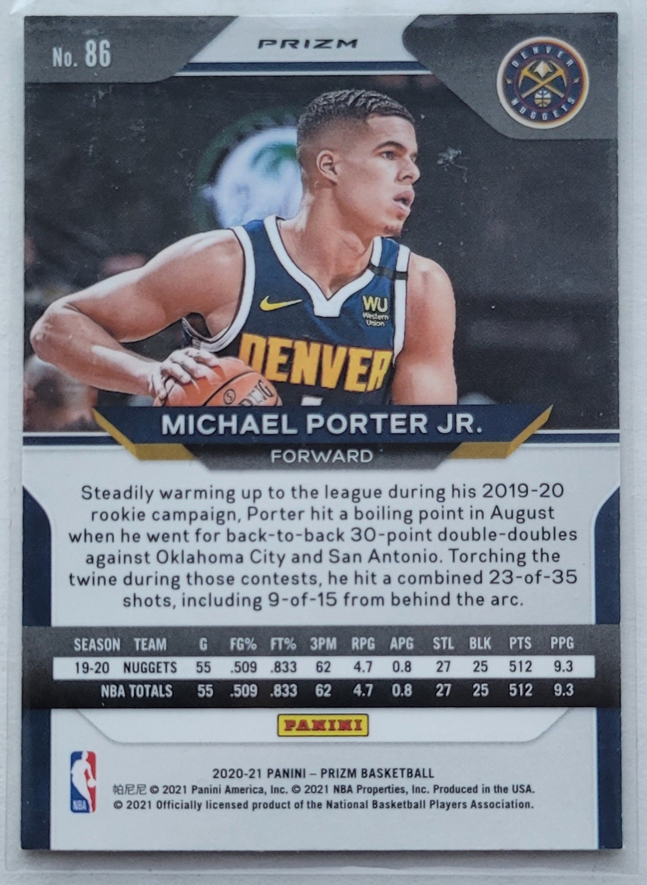 Michael Porter Jr. - 2020-21 Panini Prizm Prizms Green #86