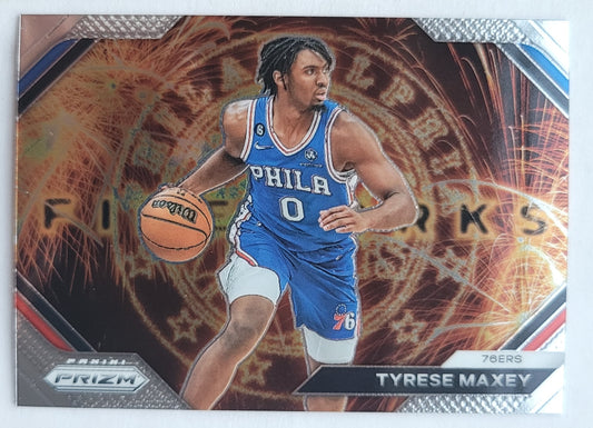 Tyrese Maxey - 2023-24 Panini Prizm Fireworks #6