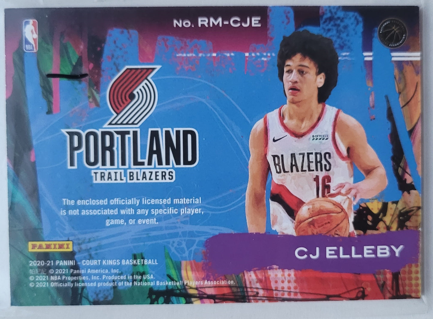 CJ Elleby - 2020-21 Court Kings Rookie Expression Memorabilia #RM-CJE