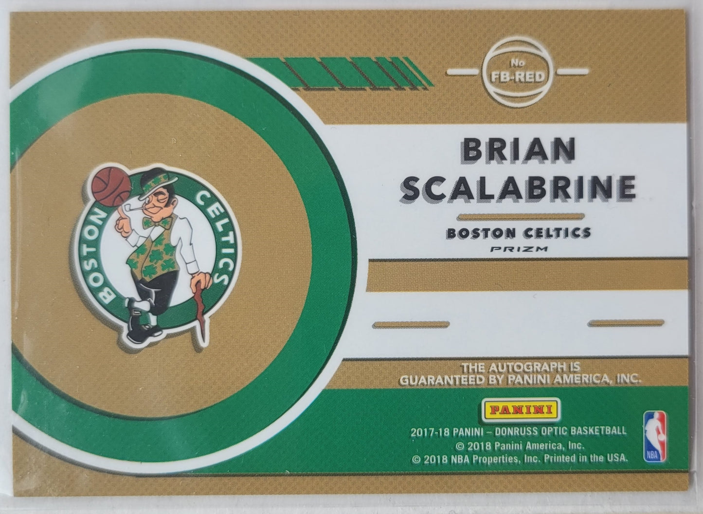 Brian Scalabrine - 2017-18 Donruss Optic Fast Break Signatures #FB-RED