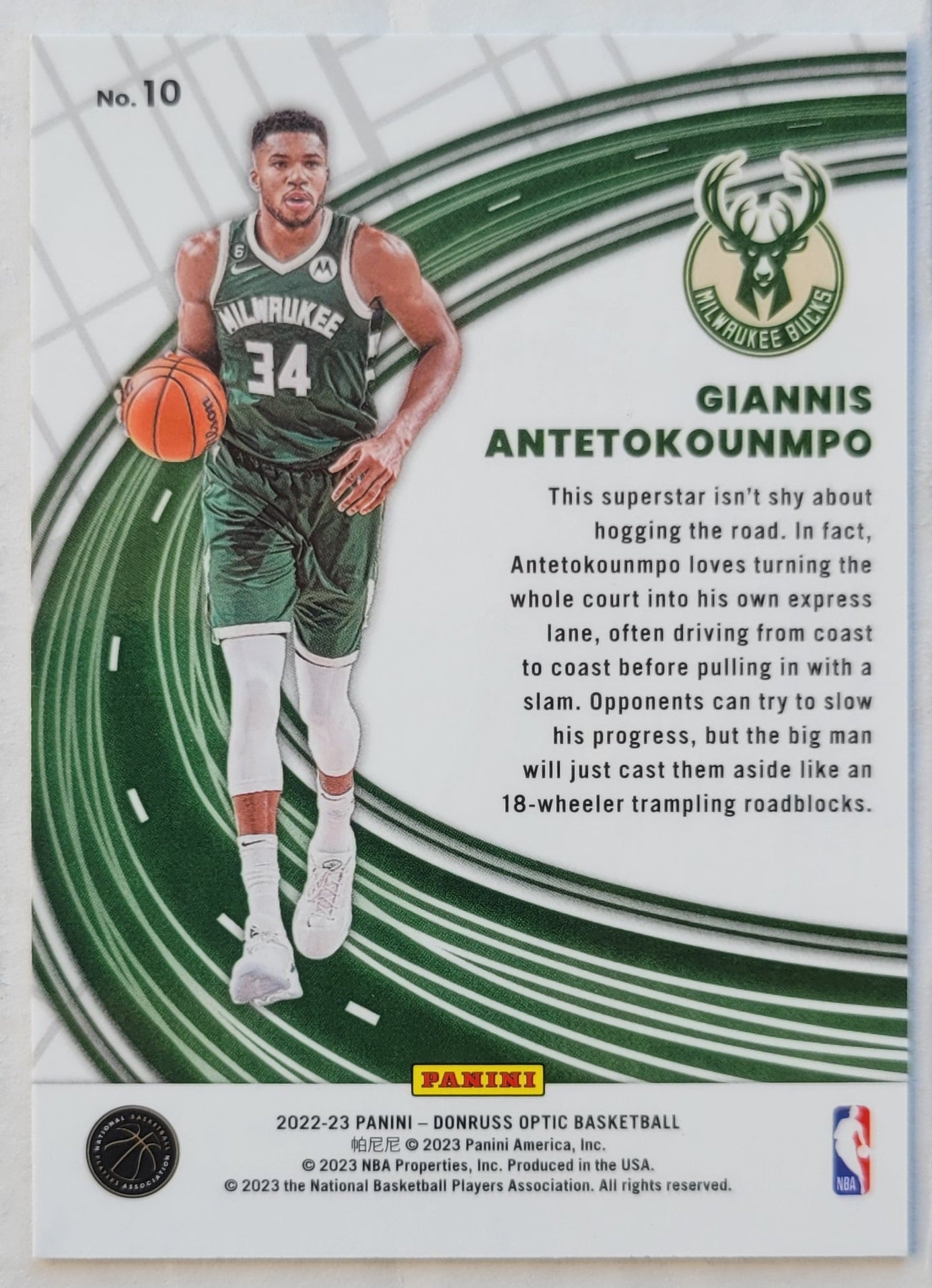 Giannis Antetokounmpo - 2022-23 Donruss Optic Express Lane #10