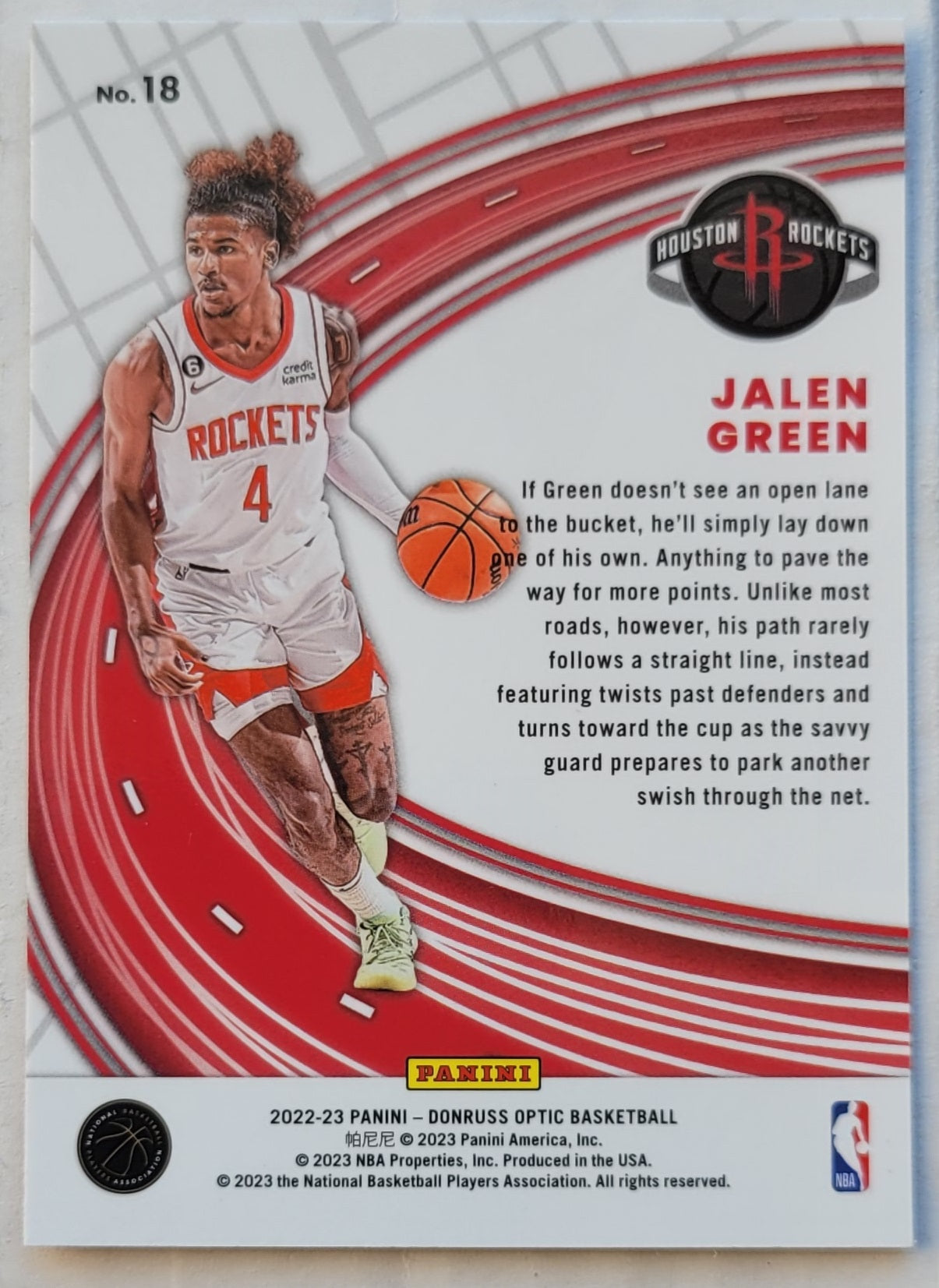 Jalen Green - 2022-23 Donruss Optic Express Lane #18