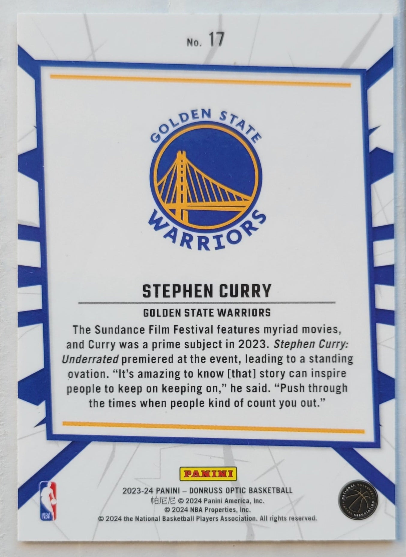 Stephen Curry - 2023-24 Donruss Optic My House #17