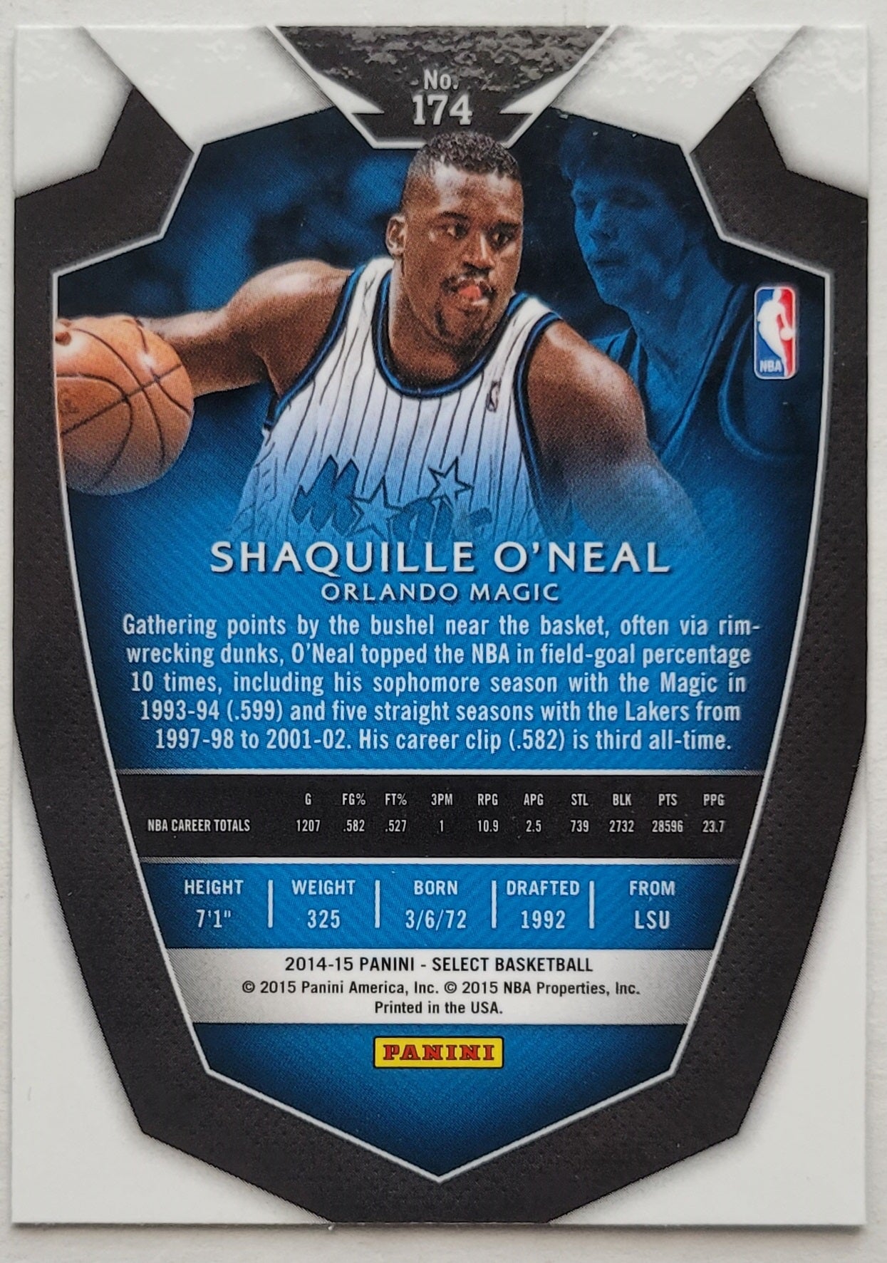 Shaquille O'Neal - 2014-15 Select #174 PRE