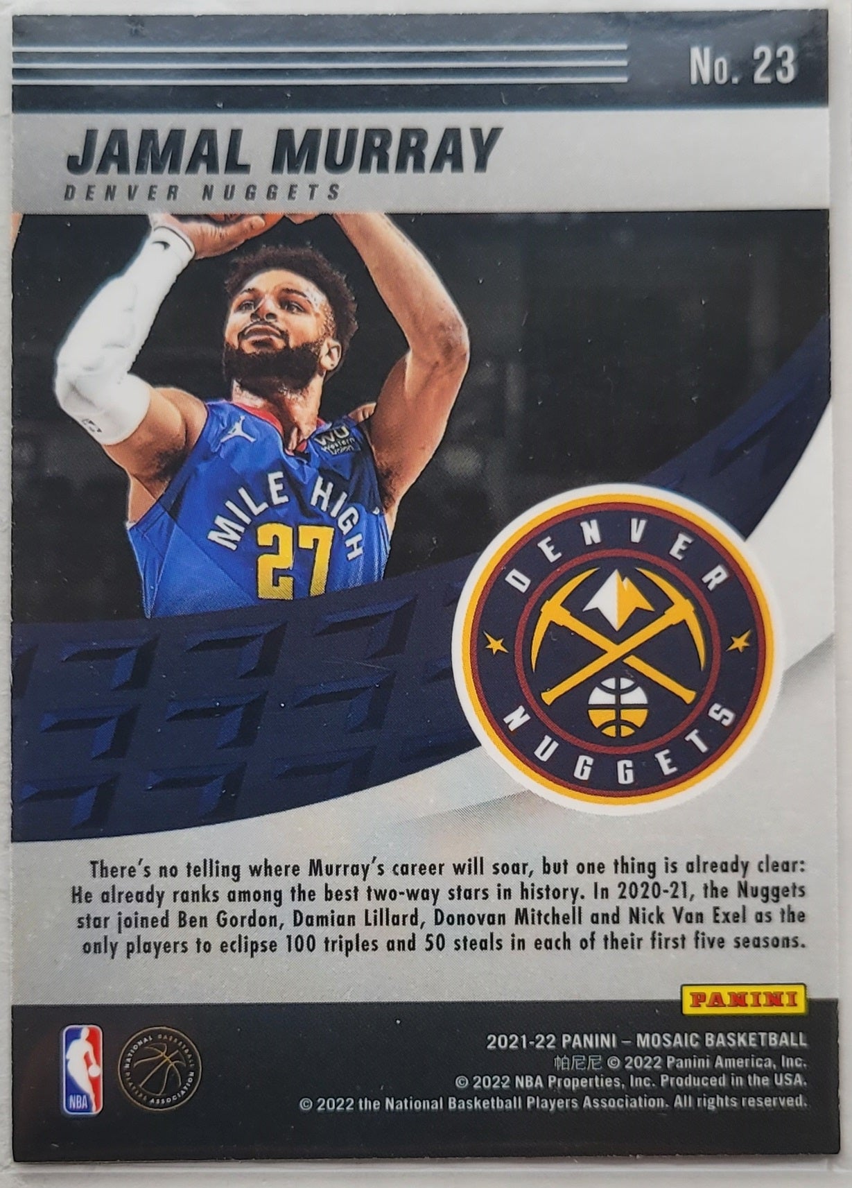 Jamal Murray - 2021-22 Panini Mosaic Elevate #23