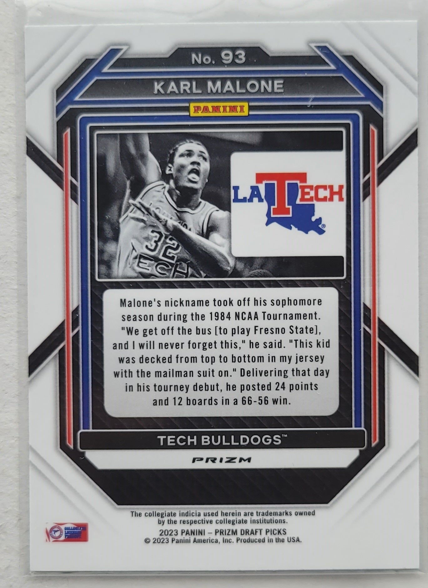 Karl Malone - 2023-24 Panini Prizm Draft Picks Prizms Green #93