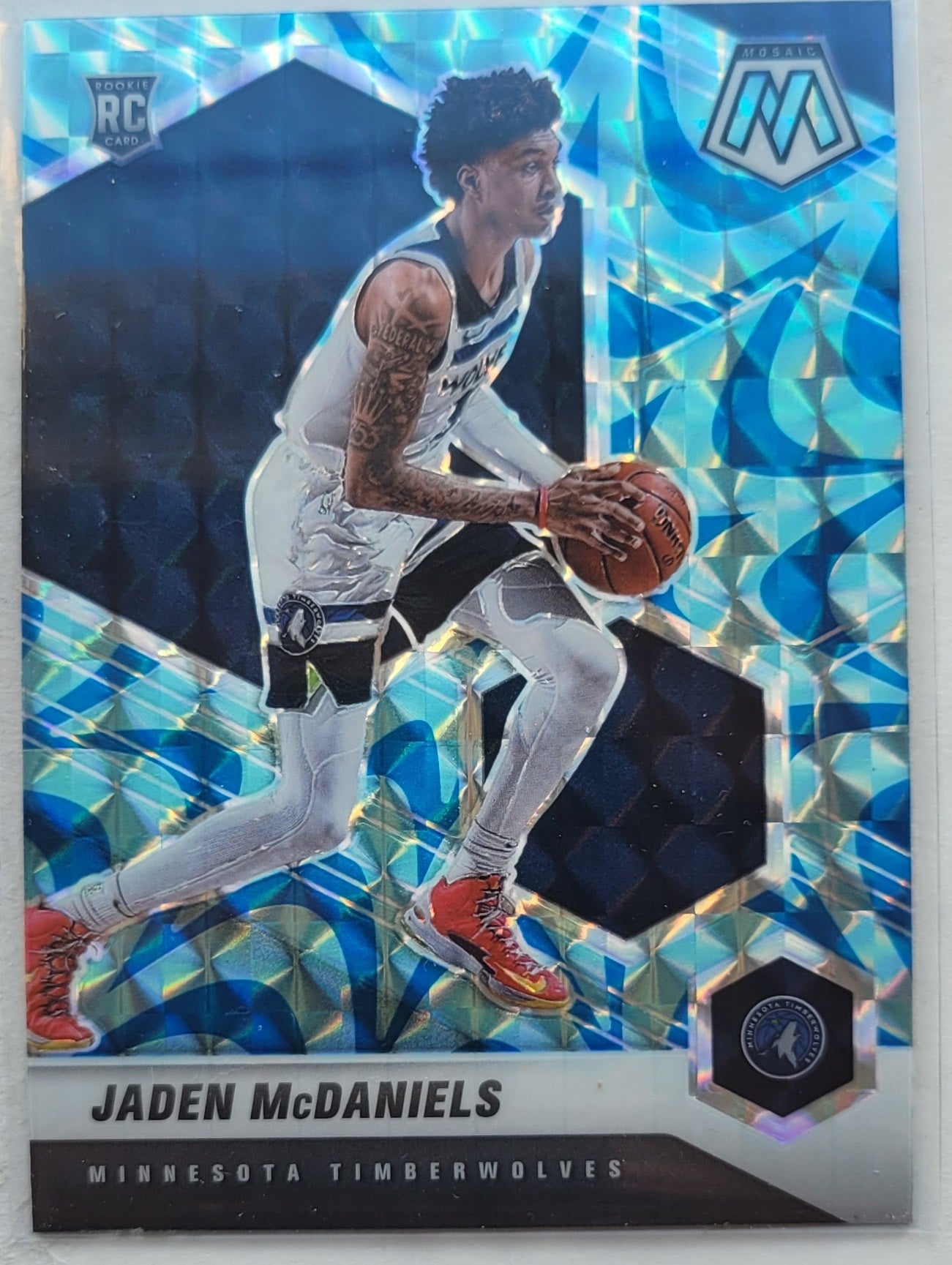 Jaden McDaniels - 2020-21 Panini Mosaic Mosaic Reactive Blue #235 RC