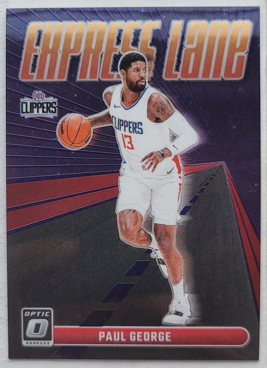 Paul George - 2023-24 Donruss Optic Express Lane Purple #15