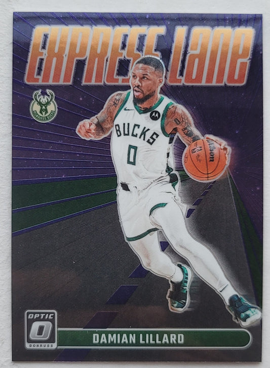 Damian Lillard - 2023-24 Donruss Optic Express Lane Purple #5