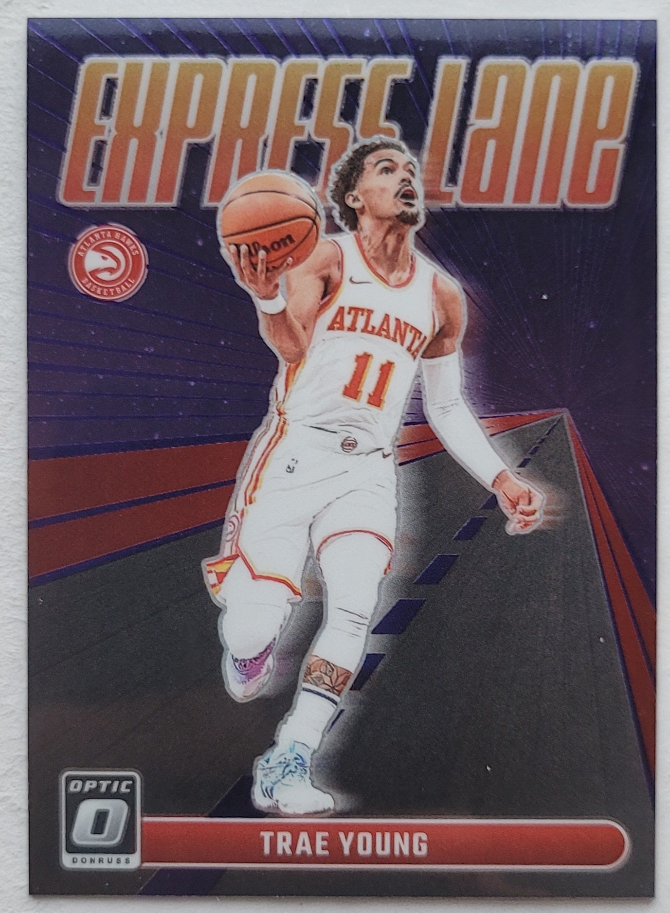 Trae Young - 2023-24 Donruss Optic Express Lane Purple #22