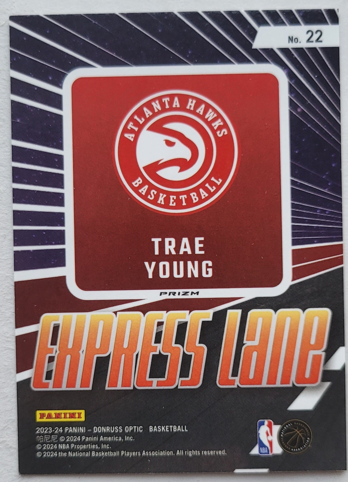 Trae Young - 2023-24 Donruss Optic Express Lane Purple #22