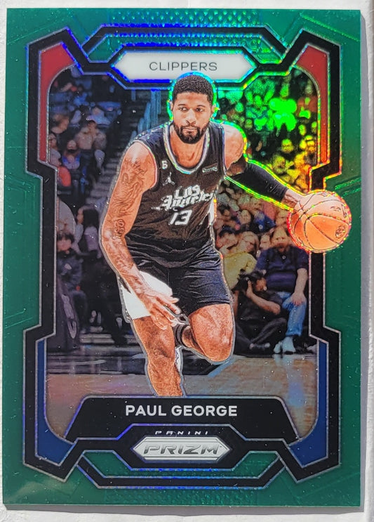 Paul George - 2023-24 Panini Prizm Prizms Green #101