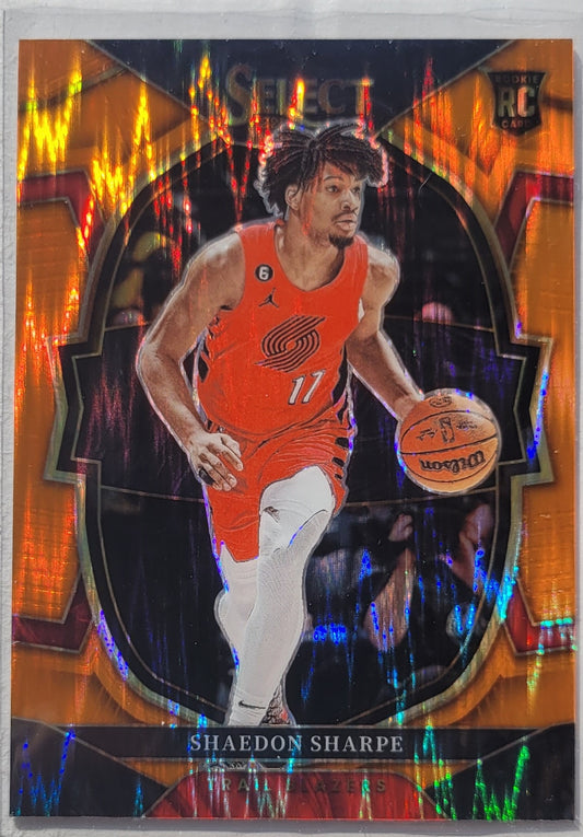 Shaedon Sharpe - 2022-23 Select Prizms Orange Flash #71 RC