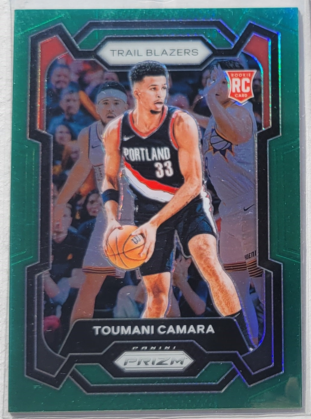 Toumani Camara - 2023-24 Panini Prizm Prizms Green #164 RC