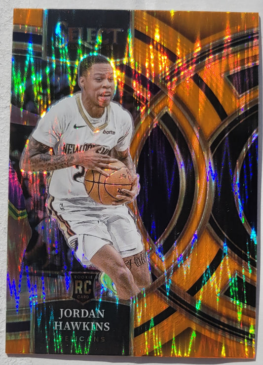 Jordan Hawkins - 2023-24 Select Prizms Orange Flash #124 RC