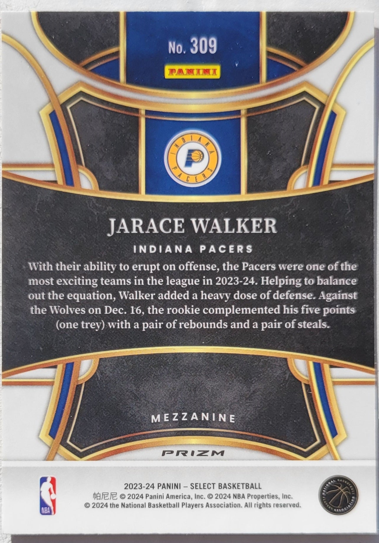 Jarace Walker - 2023-24 Select Prizms Orange Tectonic #309 RC