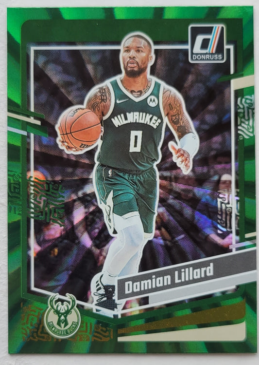 Damian Lillard - 2023-24 Donruss Holo Green Laser #44