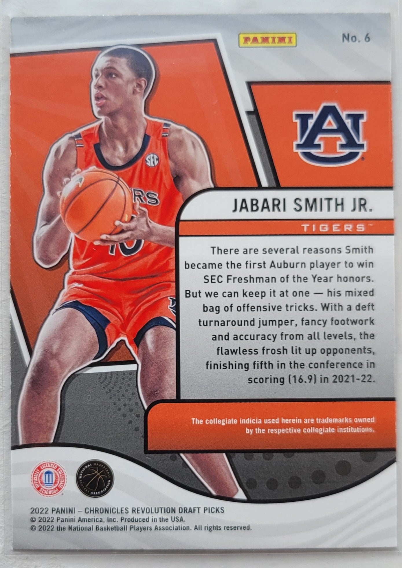 Jabari Smith Jr. - 2022-23 Panini Chronicles Draft Picks Revolution #6 RC