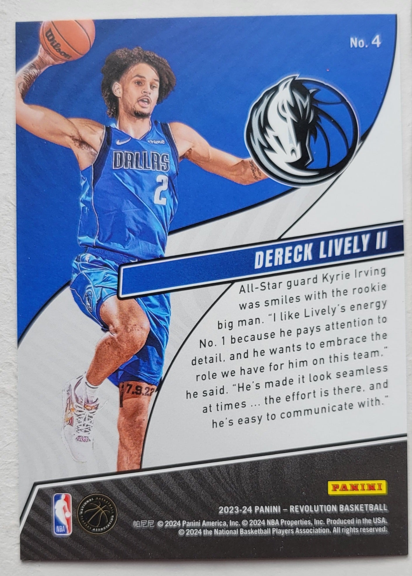 Dereck Lively II - 2023-24 Panini Revolution Rookie Revolution #4