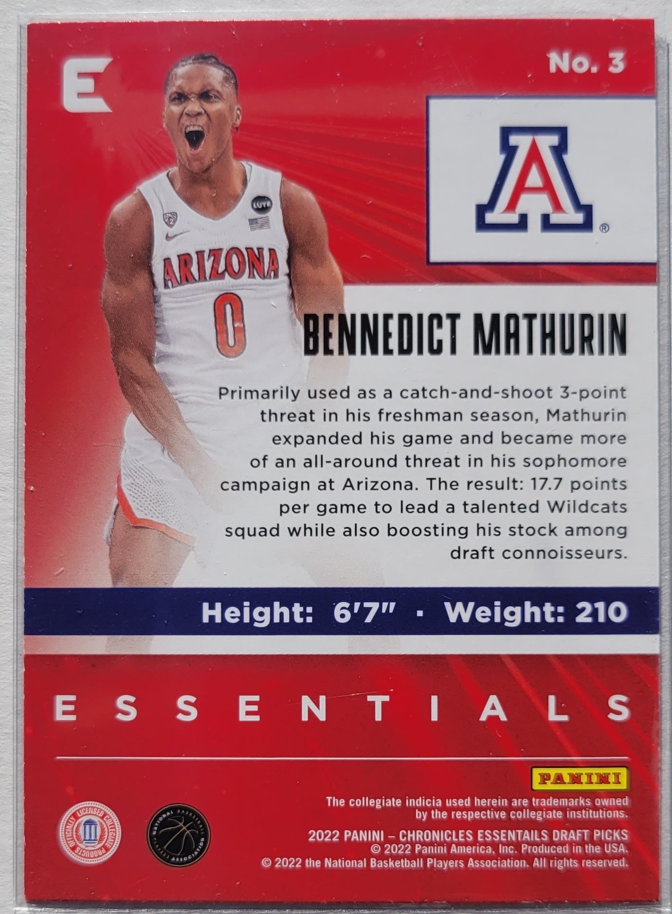 Bennedict Mathurin - 2022-23 Panini Chronicles Draft Picks Essentials #3 RC