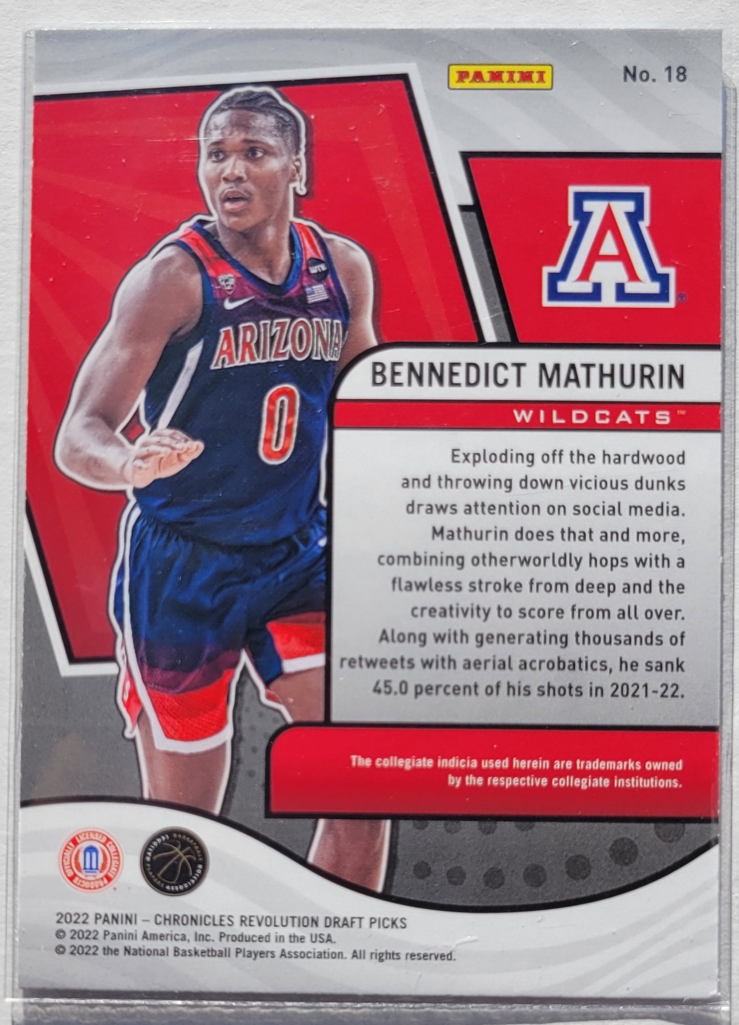 Bennedict Mathurin - 2022-23 Panini Chronicles Draft Picks Revolution #18 RC