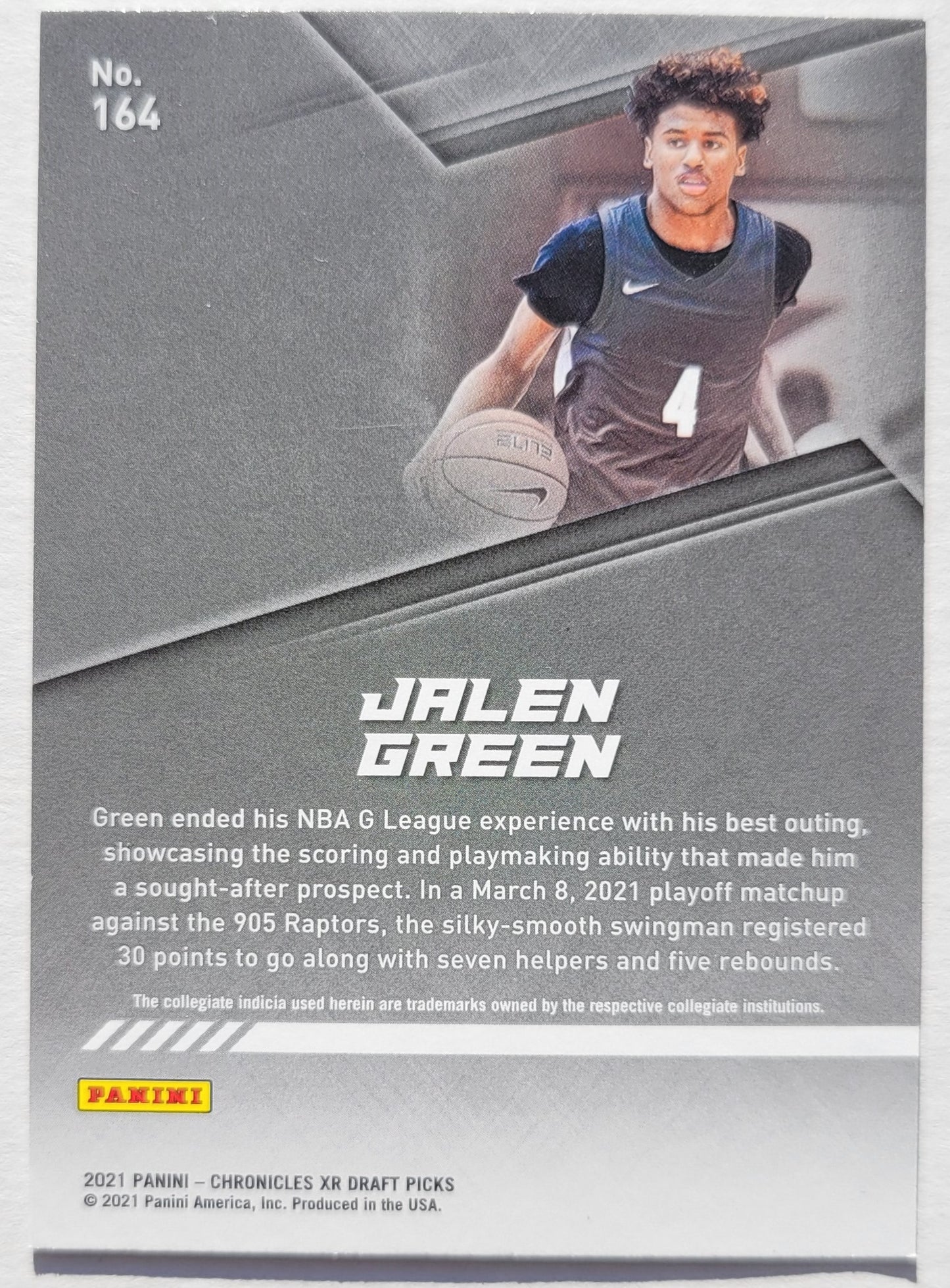 Jalen Green - 2021-22 Panini Chronicles Draft Picks #164 XR RC