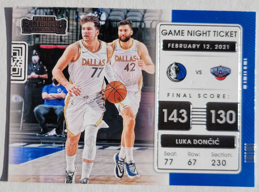 Luka Doncic - 2021-22 Panini Contenders Game Night Ticket #7