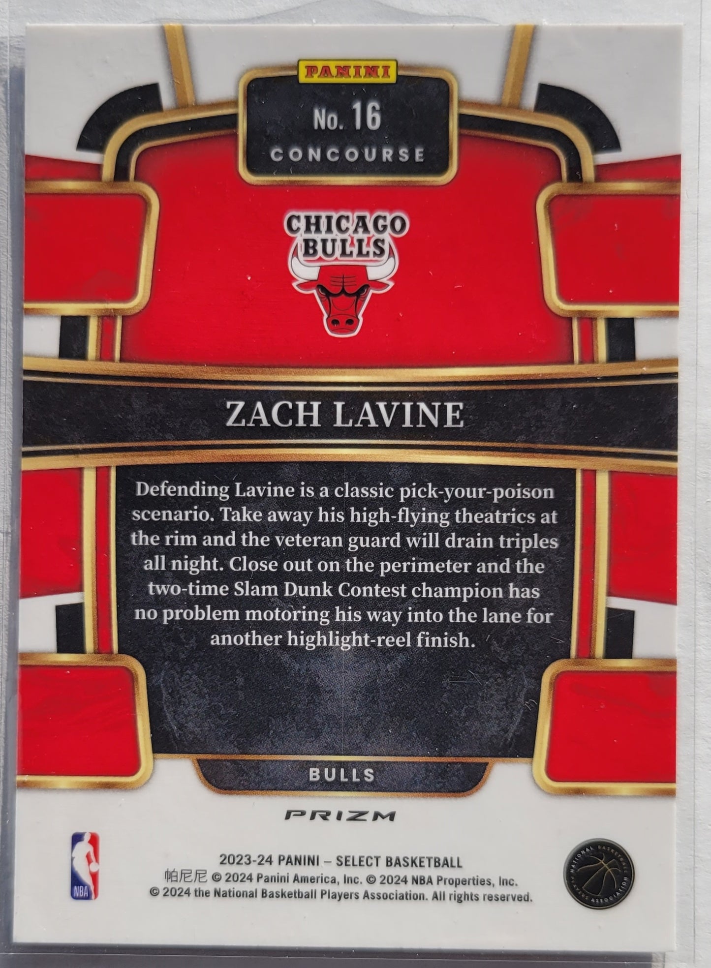 Zach LaVine - 2023-24 Select Prizms Blue #16