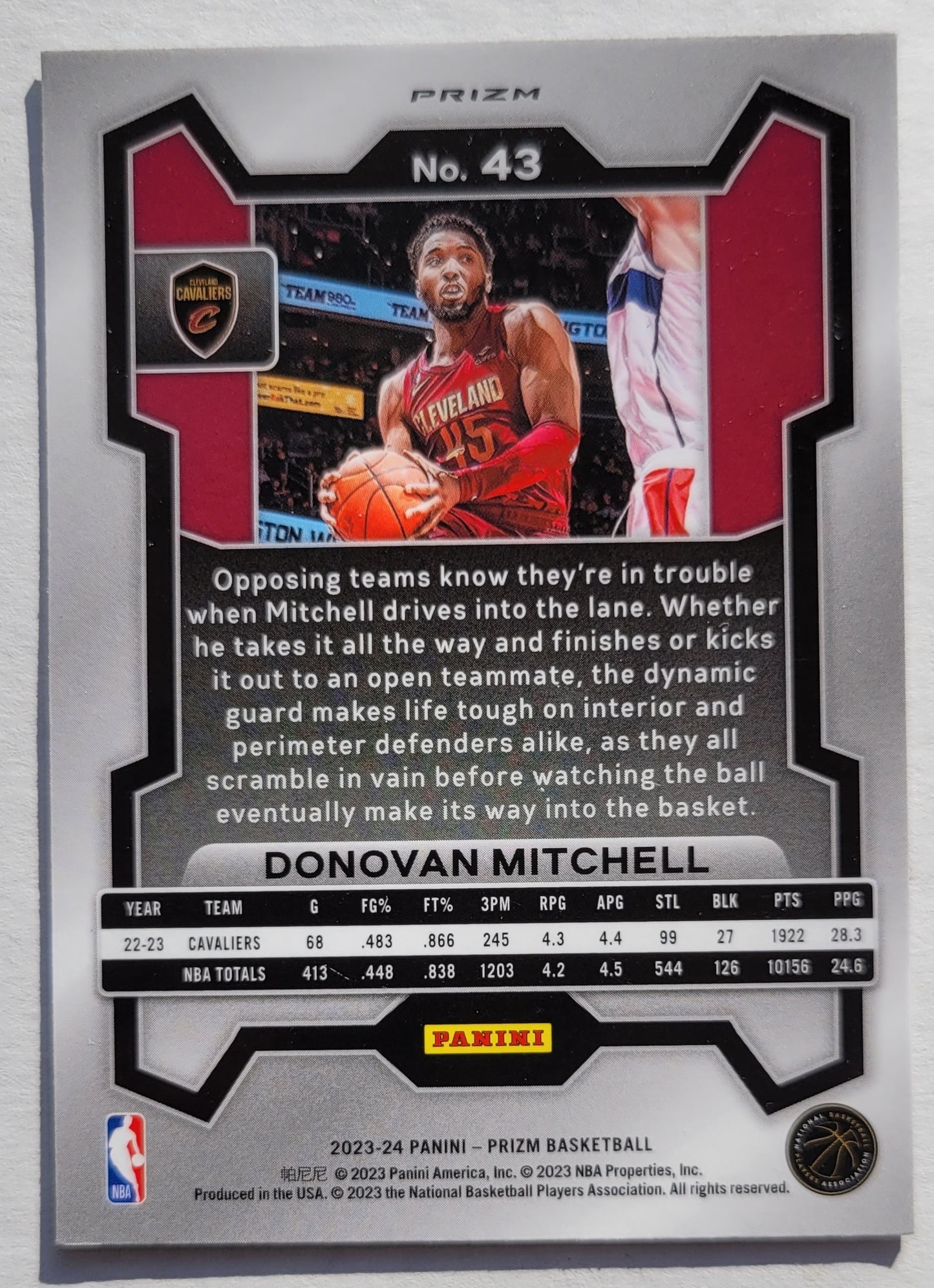 Donovan Mitchell - 2023-24 Panini Prizm Prizms Green #43