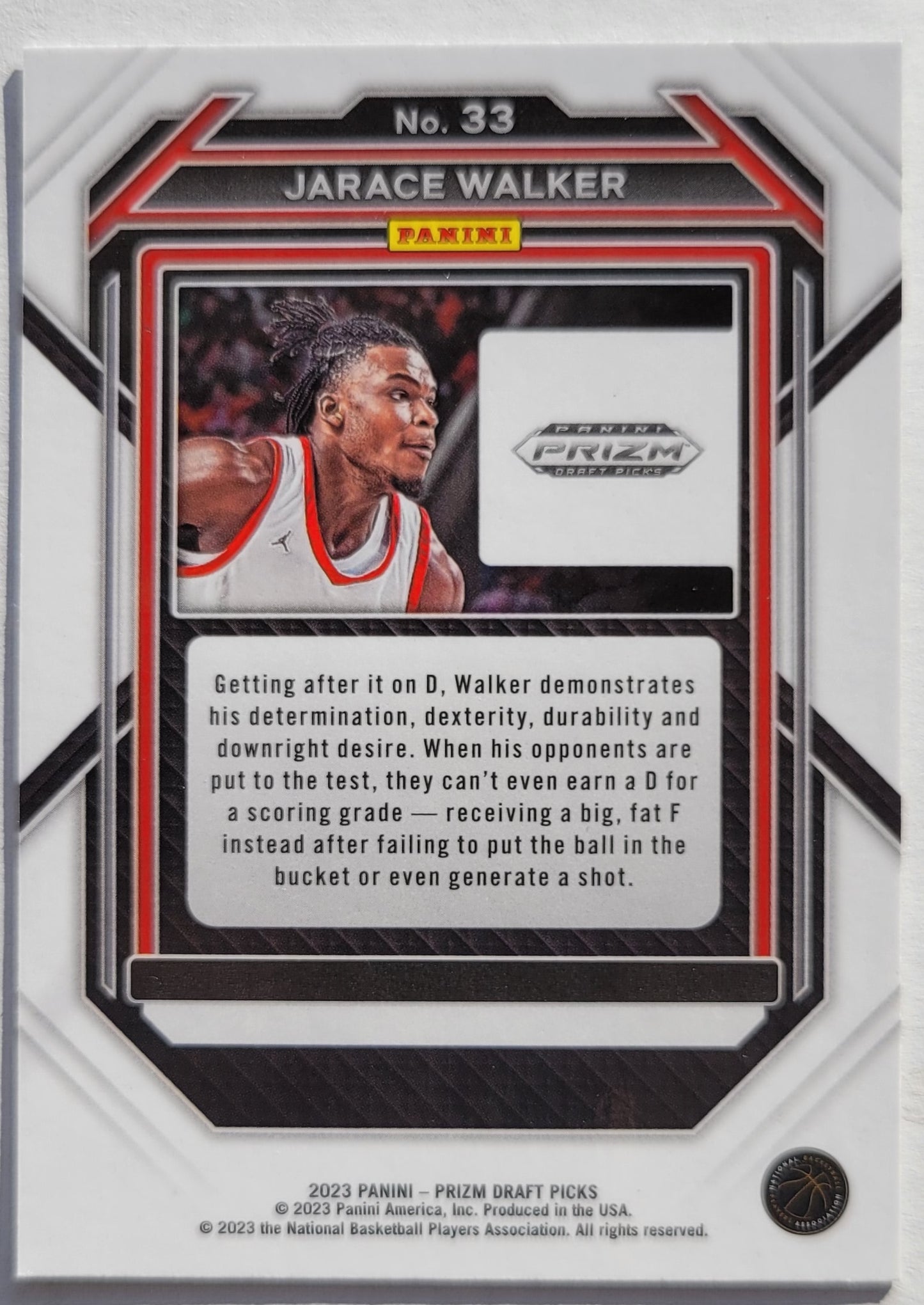 Jarace Walker - 2023-24 Panini Prizm Draft Picks #33 RC