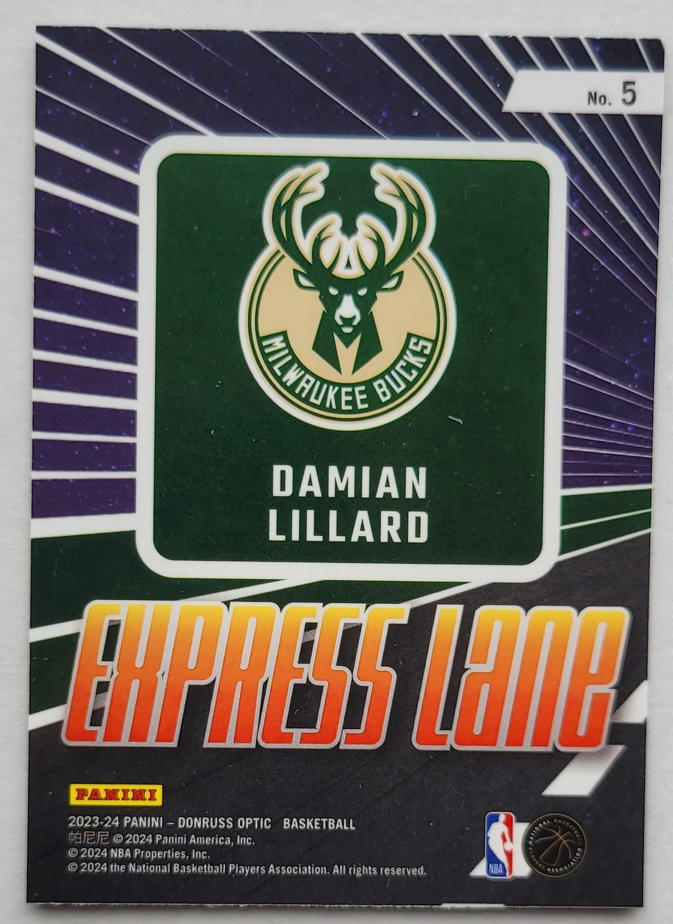 Damian Lillard - 2023-24 Donruss Optic Express Lane #5