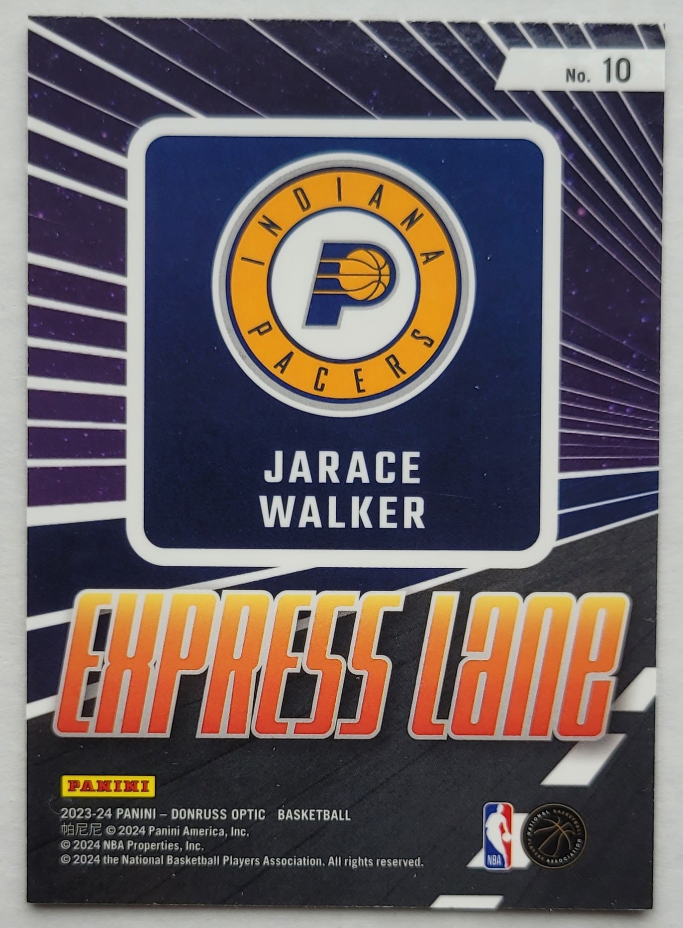 Jarace Walker - 2023-24 Donruss Optic Express Lane #10