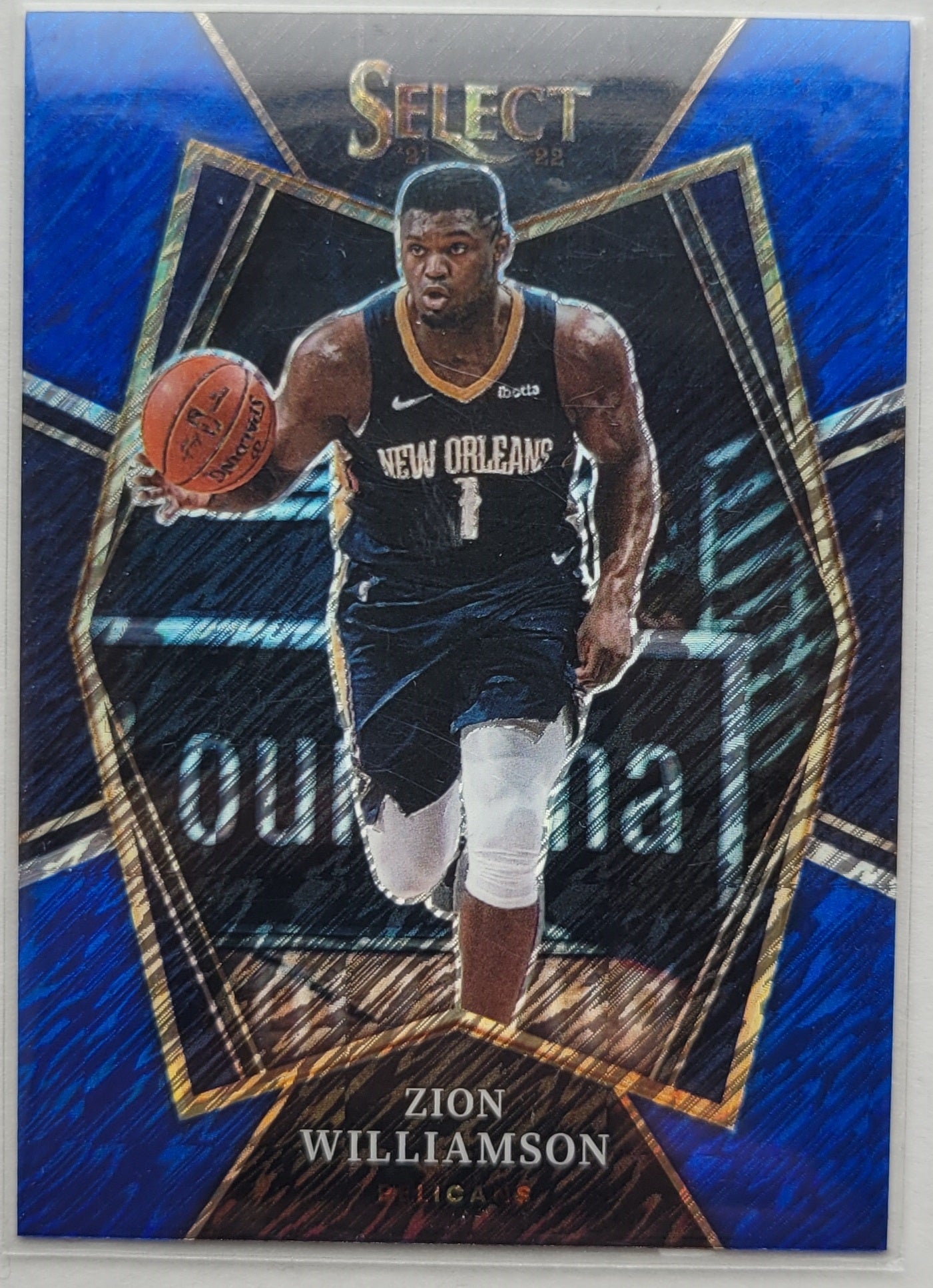 Zion Williamson - 2021-22 Select Prizms Blue Shimmer #191