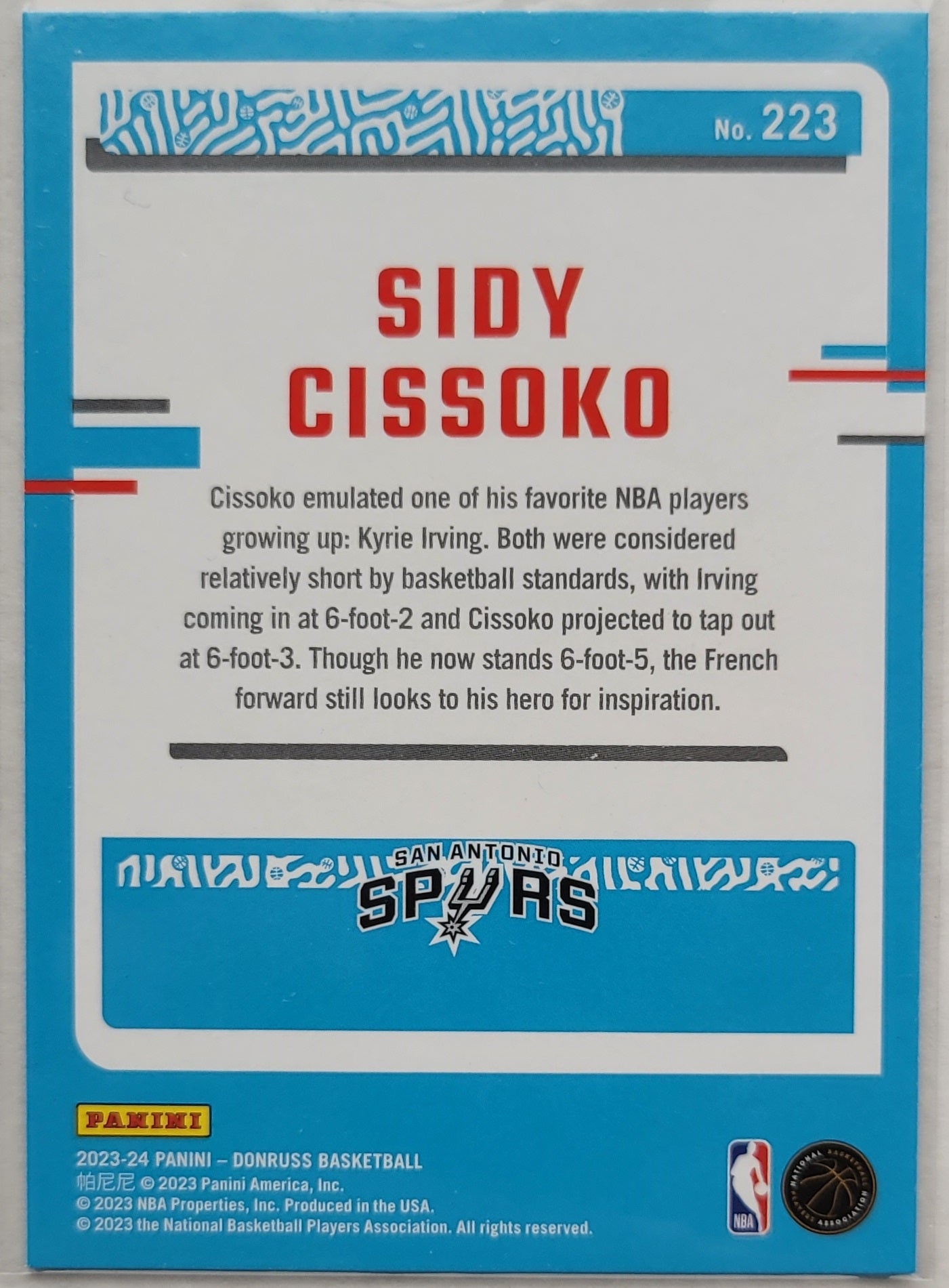 Sidy Cissoko - 2023-24 Donruss #223 RC
