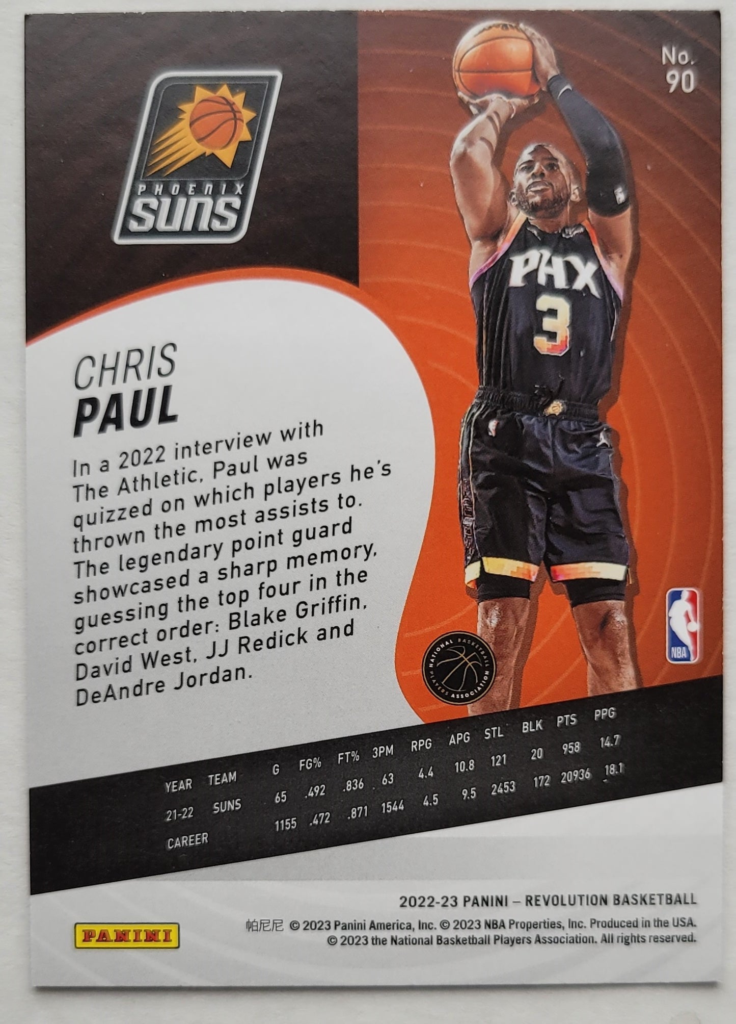 Chris Paul - 2022-23 Panini Revolution #90