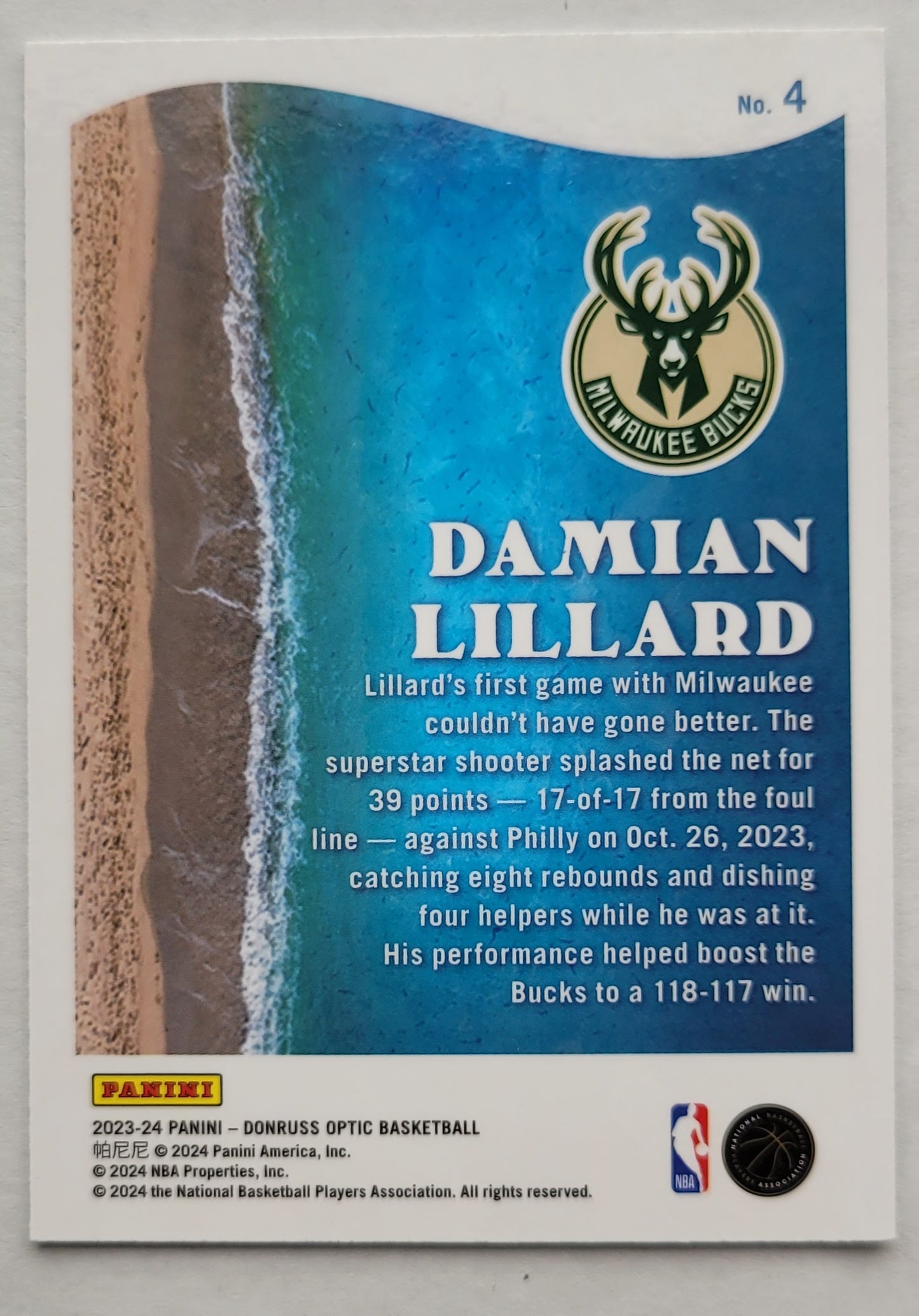 Damian Lillard - 2023-24 Donruss Optic Splash #4