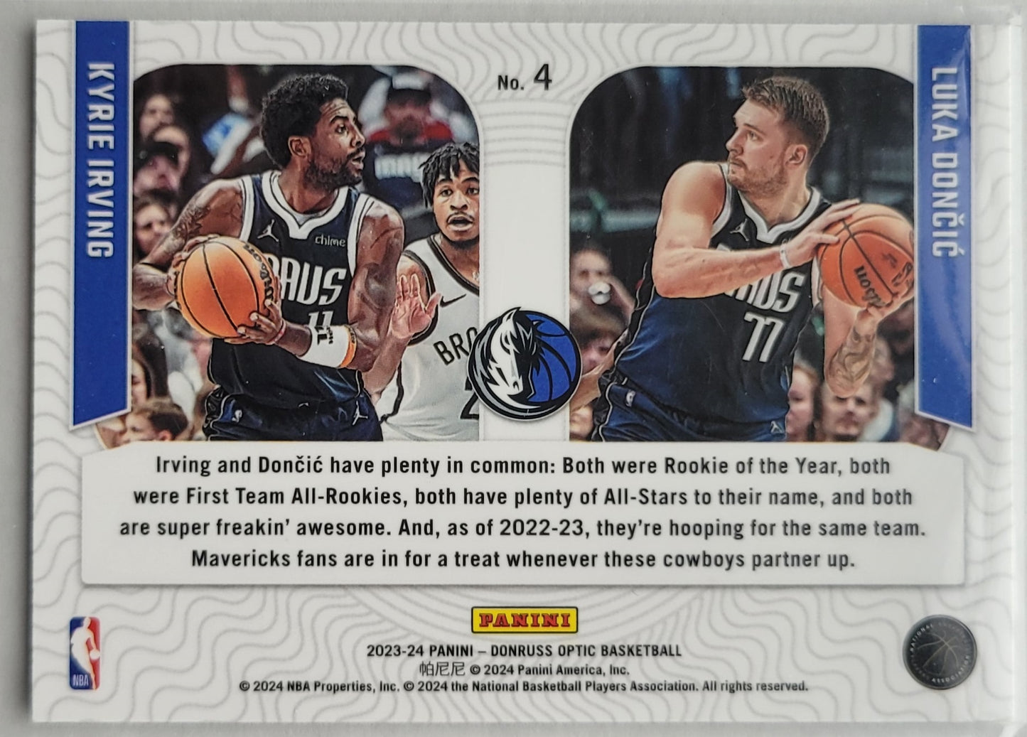 Kyrie Irving / Luka Doncic - 2023-24 Donruss Optic Optical Illusions #4