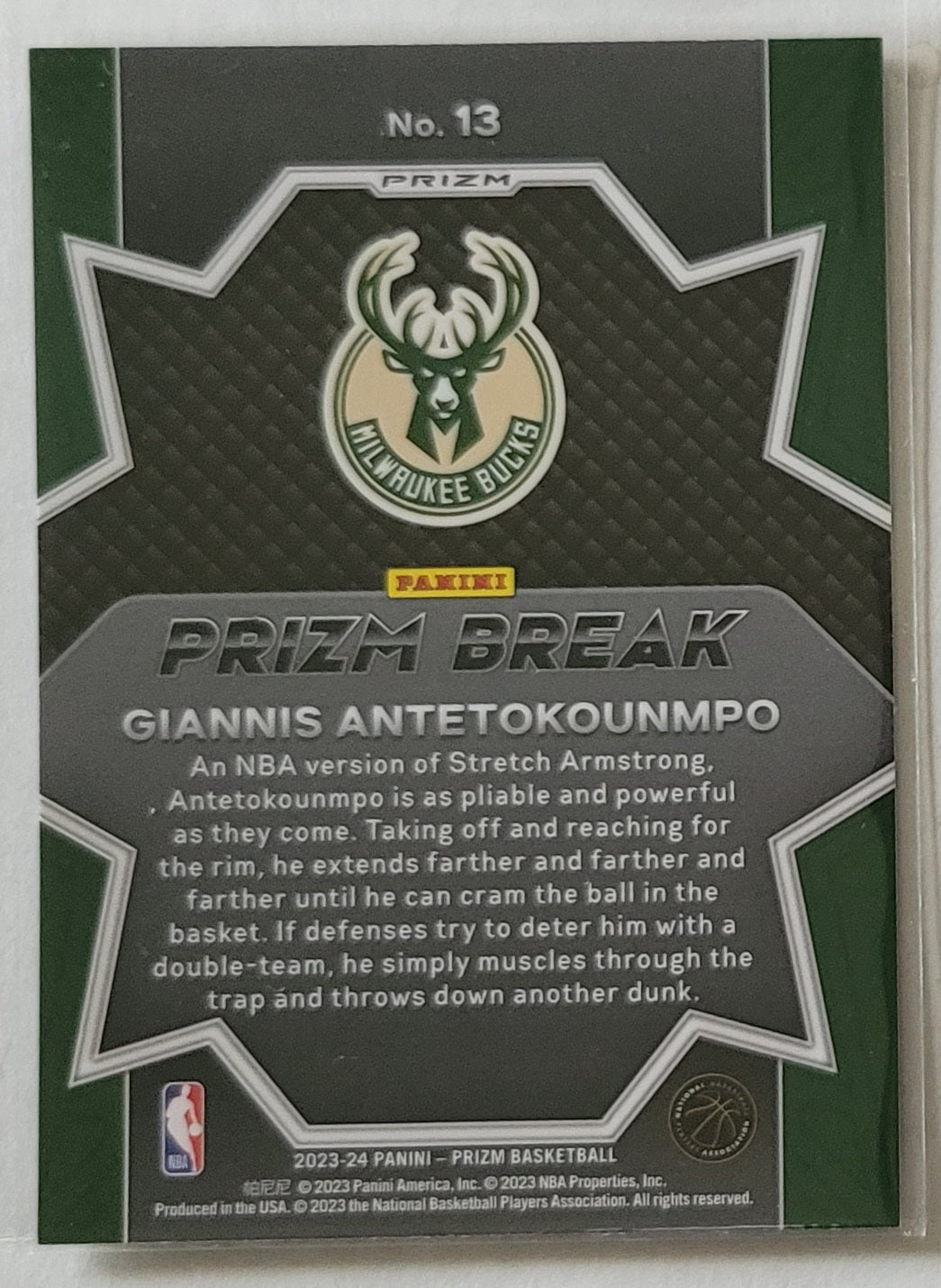 Giannis Antetokounmpo - 2023-24 Panini Prizm Prizm Break Prizms Silver #13