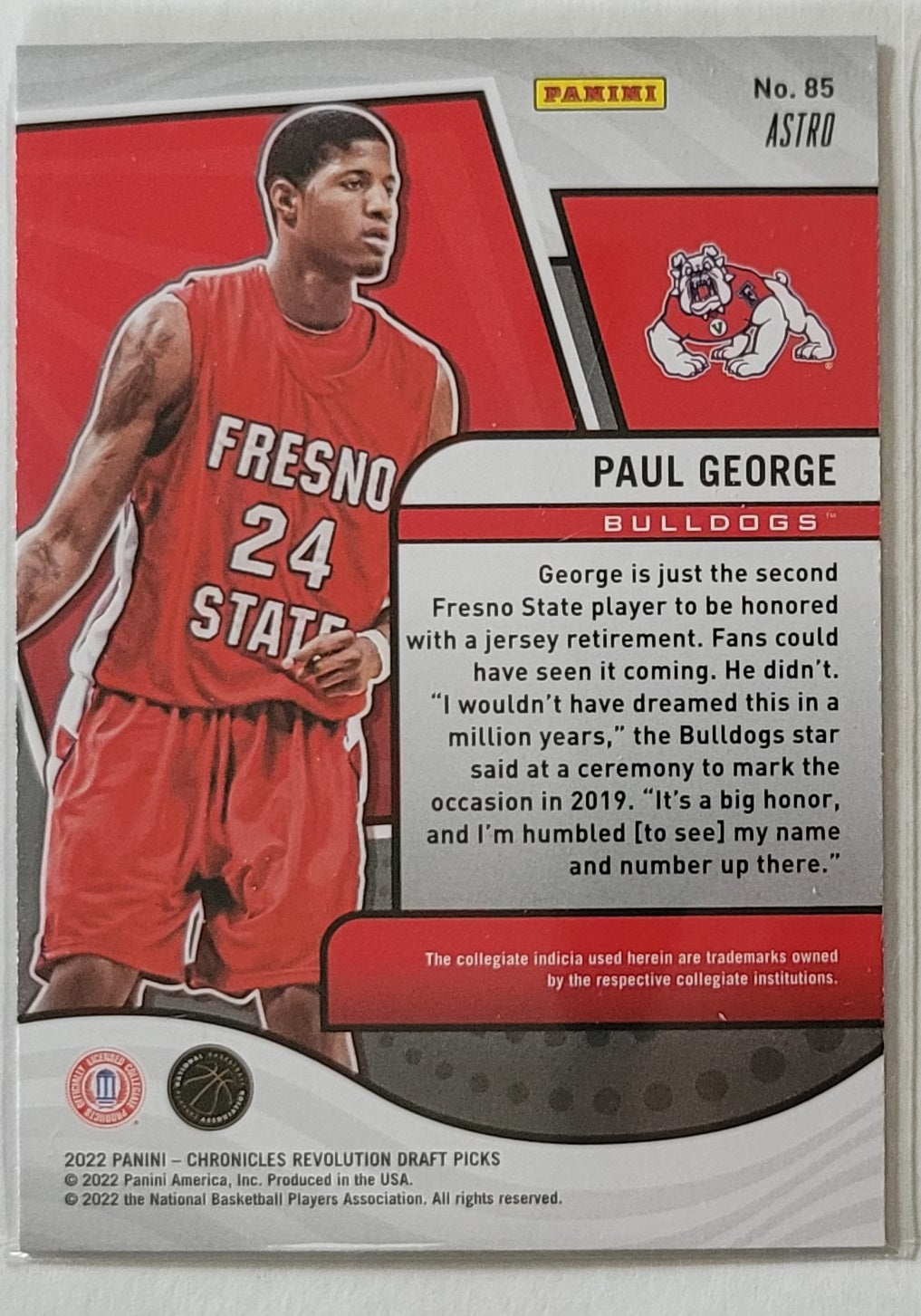 Paul George - 2022-23 Panini Chronicles Draft Picks Revolution Astro #85