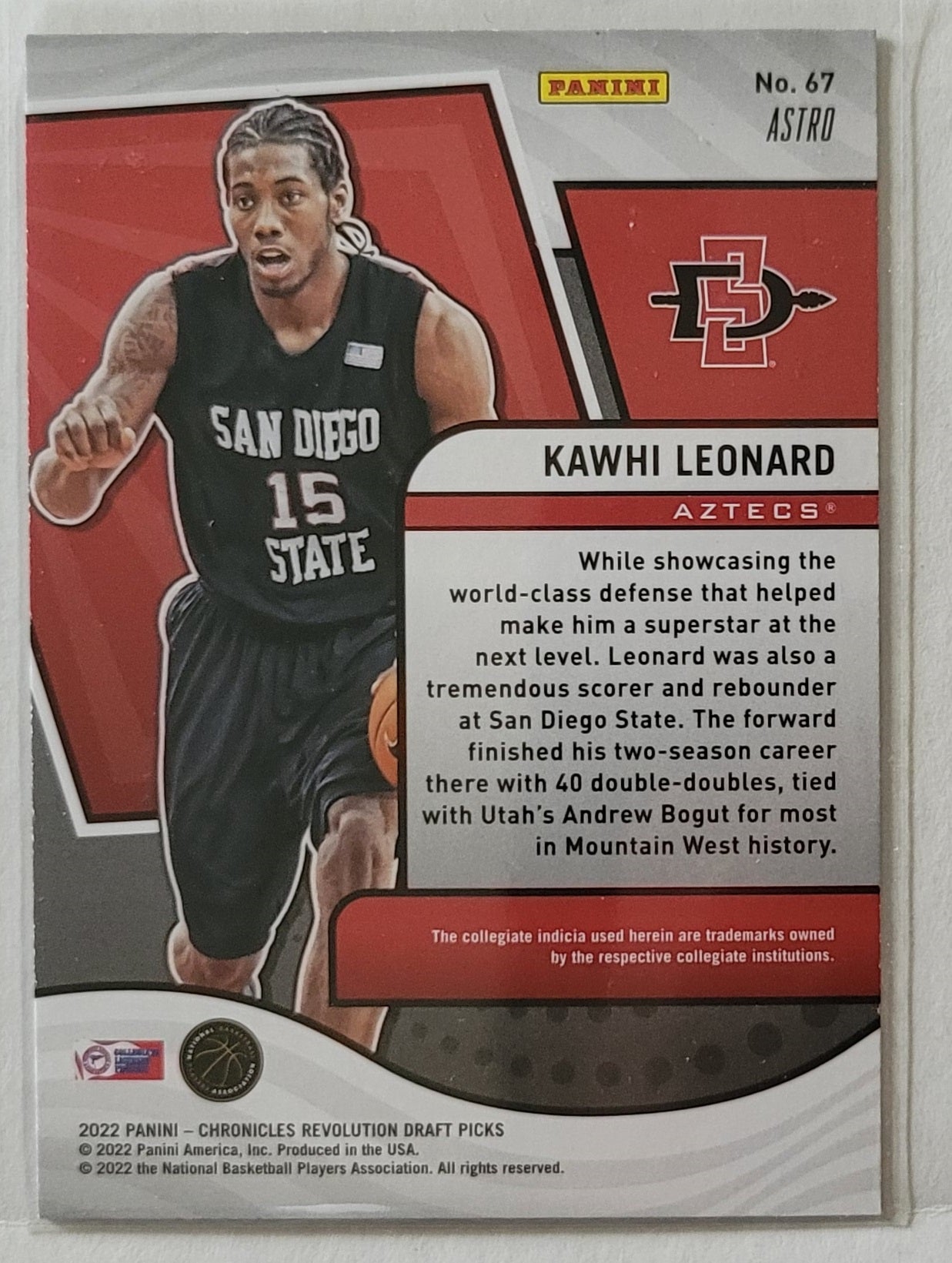 Kawhi Leonard - 2022-23 Panini Chronicles Draft Picks Revolution Astro #67