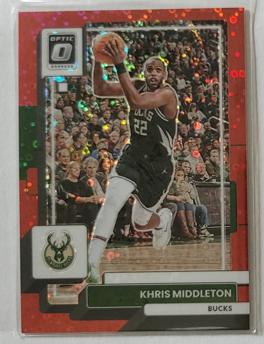 Khris Middleton - 2022-23 Donruss Optic Fast Break Red #82 - 72/75