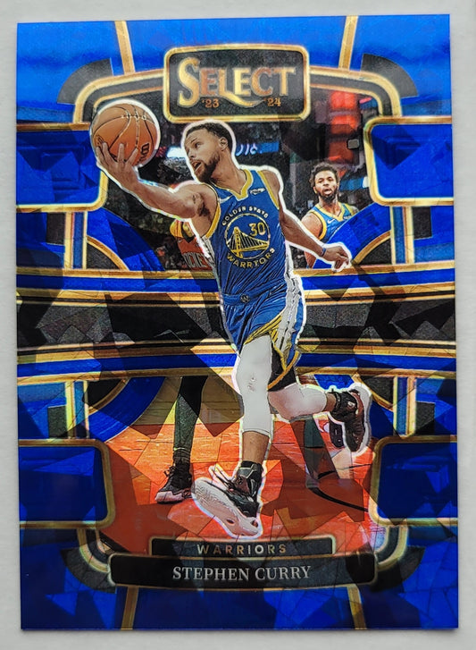 Stephen Curry - 2023-24 Select Prizms Blue Cracked Ice #56